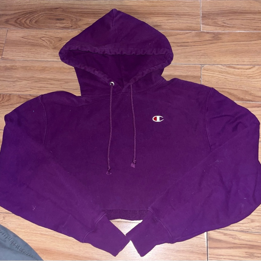 CHAMPION reverse weave chopped off hoodie